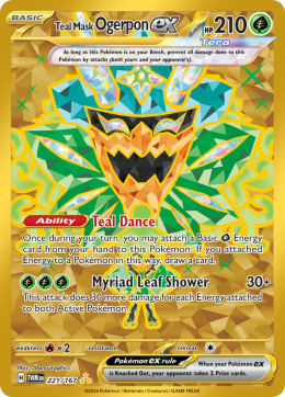 Pokémon TCG : Teal Mask Ogerpon ex #221 Pokemon Twilight Masquerade