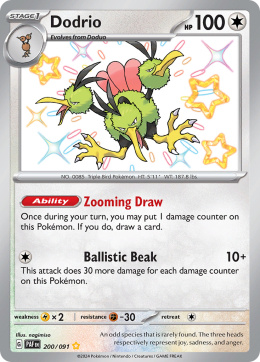 Pokémon TCG : Dodrio #200 Pokemon Paldean Fates