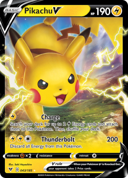 Pokémon TCG : Pikachu V #043 - Pokemon - Vivid Voltage