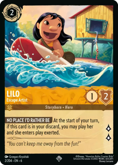 Disney Lorcana - Azurite Sea - Lilo - Escape Artist