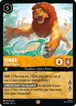 Disney Lorcana - Azurite Sea - FOIL Simba - Pride Protector