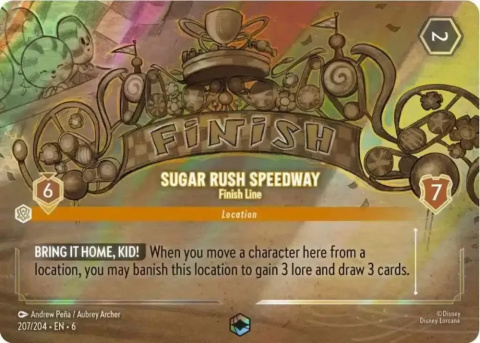 Disney Lorcana - Azurite Sea - Sugar Rush Speedway - Finish Line (V.2)