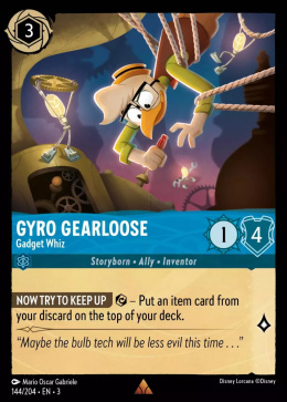 Disney Lorcana - Into The inklands - FOIL Gyro Gearloose - Gadget Whiz