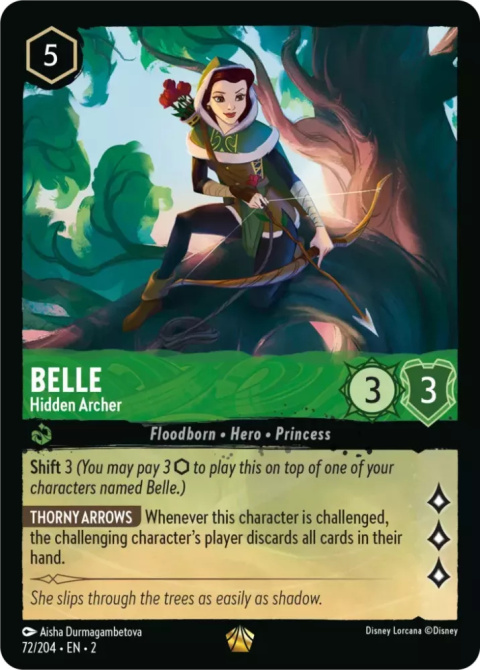 Disney Lorcana - Rise of the Floodborn - FOIL Belle - Hidden Archer