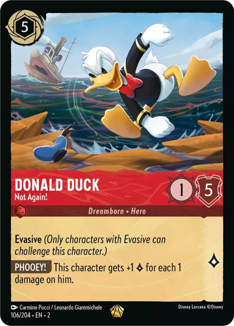 Disney Lorcana - Rise of the Floodborn - FOIL Donald Duck - Not Again!