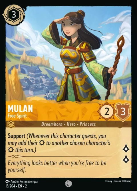 Disney Lorcana - Rise of the Floodborn - FOIL Mulan - Free Spirit