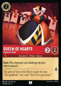 Disney Lorcana - Rise of the Floodborn - FOIL Queen of Hearts - Impulsive Ruler