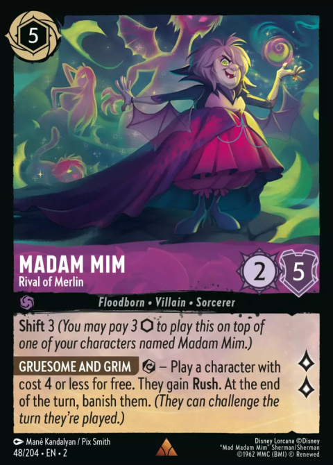 Disney Lorcana - Rise of the Floodborn - [FOIL] Madam Mim - Rival of Merlin