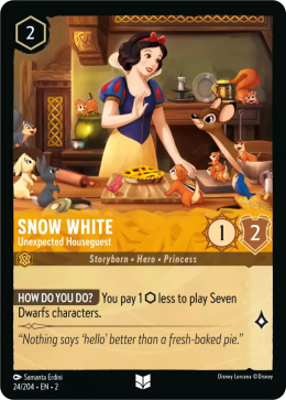 Disney Lorcana - Rise of the Floodborn - FOIL Snow White - Unexpected Houseguest