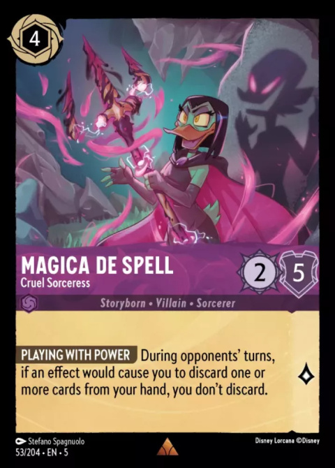 Disney Lorcana - Shimmering Skies - FOIL Magica De Spell - Cruel Sorceress