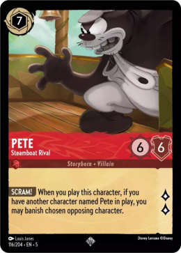 Disney Lorcana - Shimmering Skies - FOIL Pete - Steamboat Rival