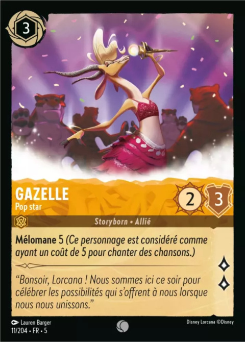 Disney Lorcana - Shimmering Skies - FOIL Gazelle - Pop Star