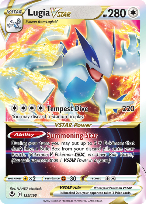 Pokémon TCG: Lugia Vstar#139 Pokemon Silver Tempest