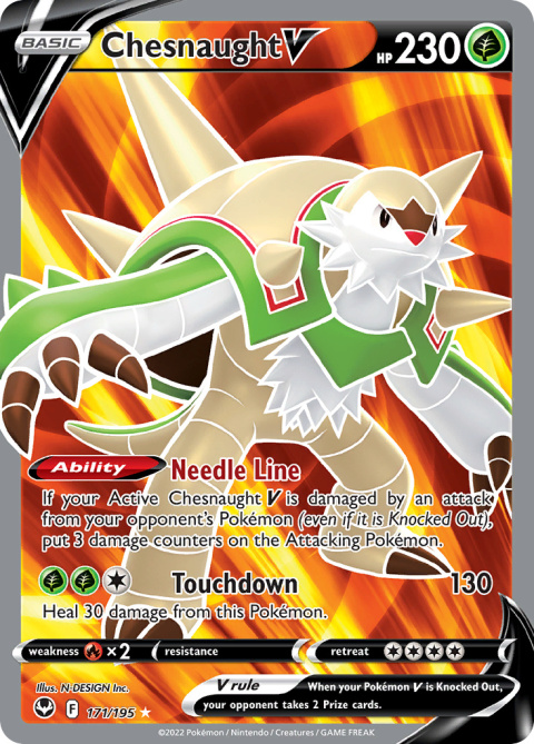 Pokémon TCG : Chesnaught V#171 Pokemon Silver Tempest