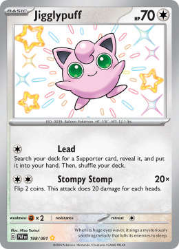 Pokémon TCG : Jigglypuff #198 Pokemon Paldean Fates