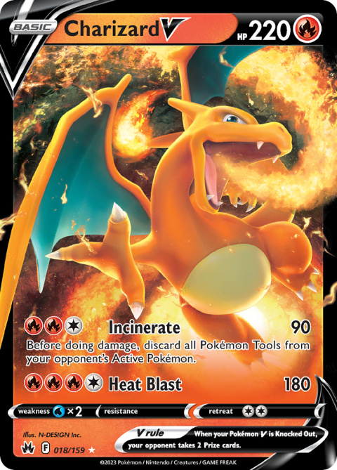 Pokémon TCG : Charizard V #018 Pokemon Crown Zenith