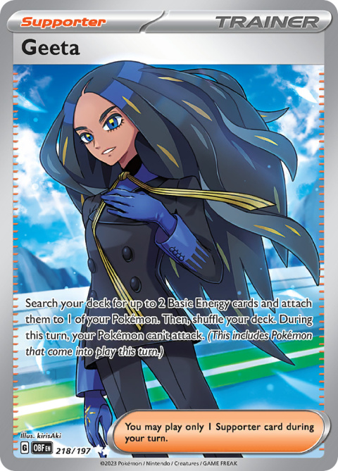 Pokémon TCG : Geeta #218 Pokemon Obsidian Flames