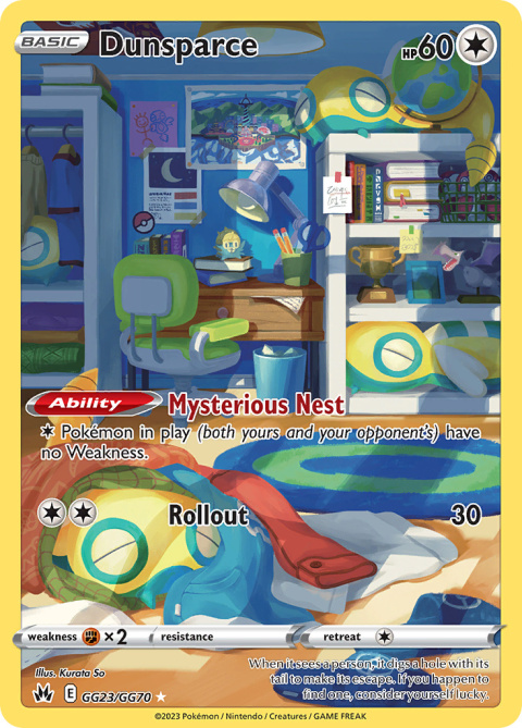 Pokémon TCG : Dunsparce #GG23 Pokemon Crown Zenith