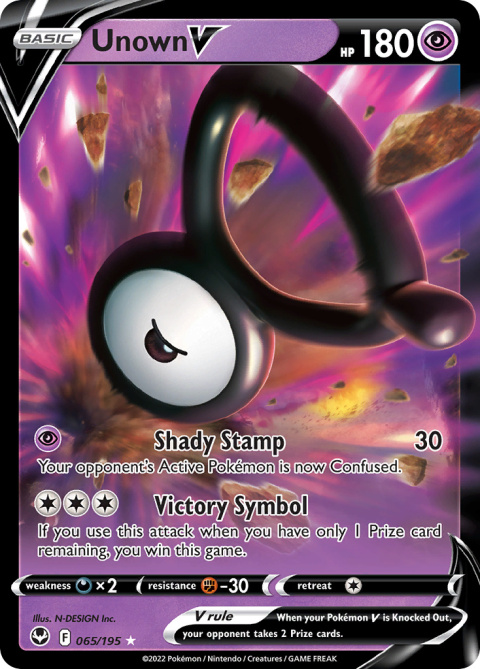 Pokémon TCG : Unown V #179 Pokemon Silver Tempest