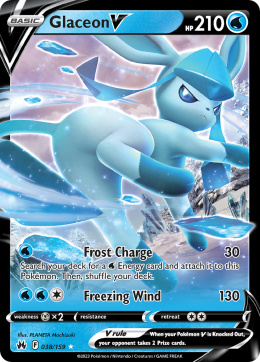 Pokémon TCG : Glaceon V #038 Pokemon Crown Zenith