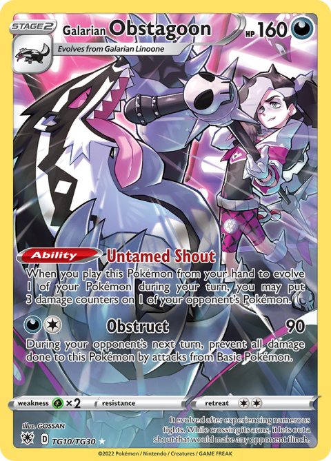 Pokémon TCG: Galarian Obstagoon #TG10 Pokemon Astral Radiance