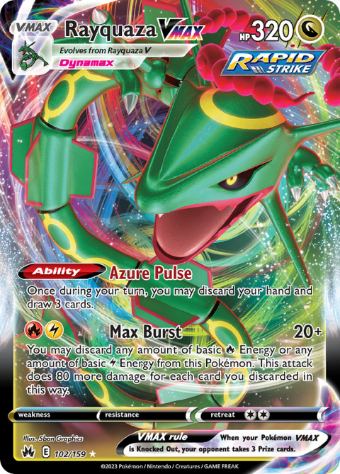 Pokémon TCG : Rayquaza VMAX #102 Pokemon Crown Zenith