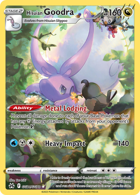 Pokémon TCG : Hisuian Goodra #GG21 Pokemon Crown Zenith