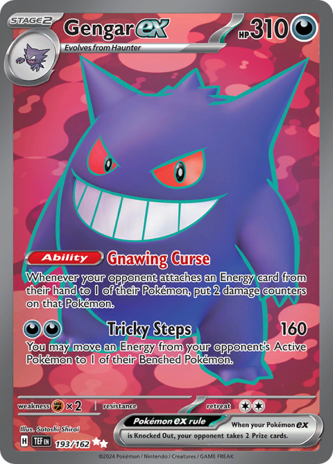 Pokémon TCG : Gengar ex#193 Pokemon Temporal Forces