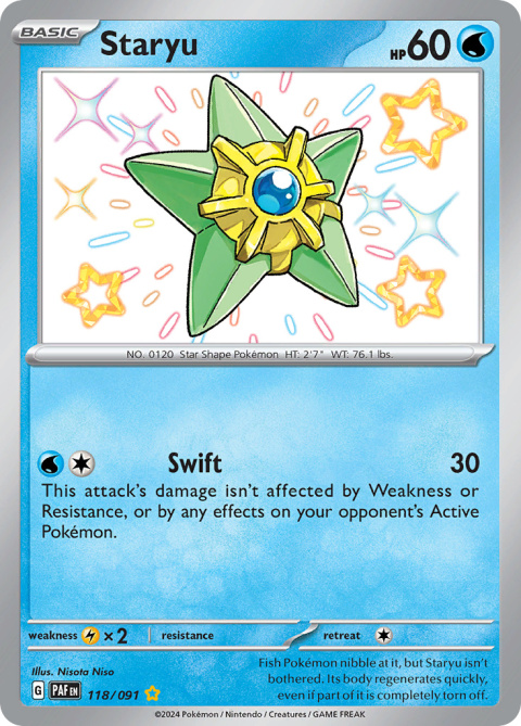 Pokémon TCG : Staryu #118 Pokemon Paldean Fates