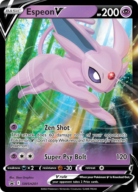 Pokémon TCG: Espeon V #201 Pokemon SV Black Star Promos