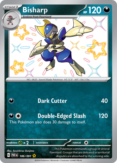 Pokémon TCG : Bisharp #186 Pokemon Paldean Fates