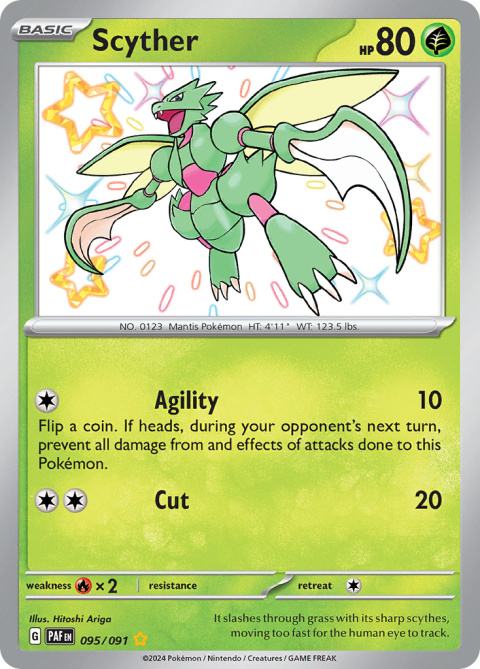 Pokémon TCG : Scyther #095 Pokemon Paldean Fates