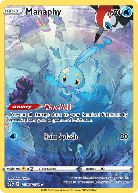 Pokémon TCG : Manaphy #GG06 Pokemon Crown Zenith