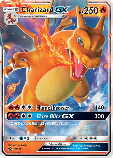 Pokémon TCG: Charizard-GX #SM211 Pokemon SV Black Star Promos