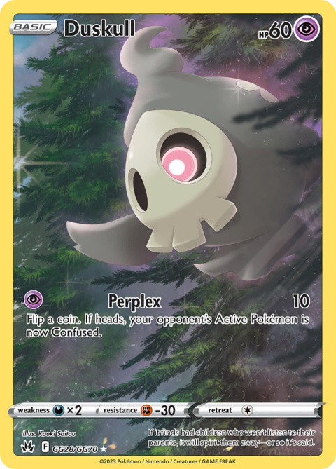 Pokémon TCG : Duskull #GG28 Pokemon Crown Zenith