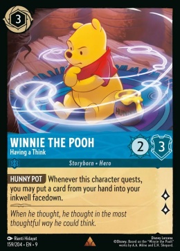 Disney Lorcana -Fabled - FOIL - Winnie the Pooh - Having a Think