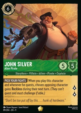 Disney Lorcana -Fabled - John Silver - Alien Pirate