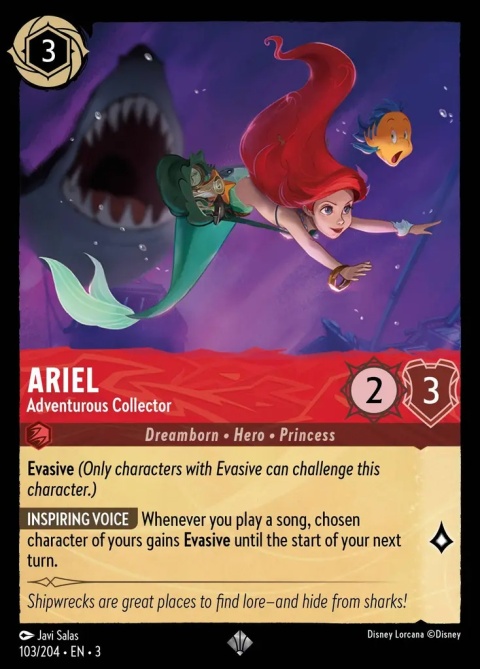 Disney Lorcana -Fabled - Ariel - Adventurous Collector Disney Lorcana -Fabled - Ariel - Adventurous Collector