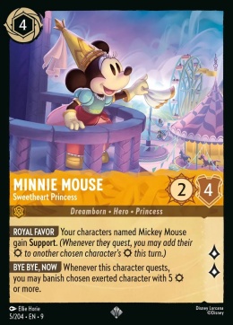 Disney Lorcana -Fabled - FOIL - Minnie Mouse - Sweetheart Princess