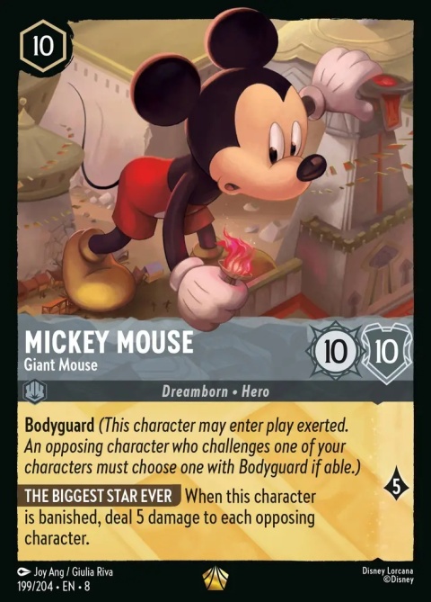 Disney Lorcana - Reign of Jafar - Mickey Mouse - Giant Mouse Disney Lorcana - Reign of Jafar - Mickey Mouse - Giant Mouse