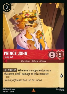 Disney Lorcana - Reign of Jafar - Prince John - Fraidy-Cat