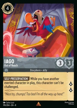 Disney Lorcana - Reign of Jafar - FOIL - Iago - Out of Reach