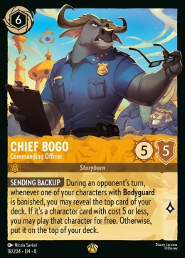 Disney Lorcana - Reign of Jafar - Chief Bogo - Commanding Officer