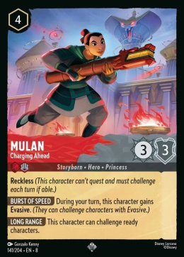 Disney Lorcana - Reign of Jafar - Mulan - Charging Ahead