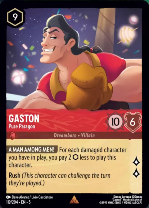 Disney Lorcana - Shimmering Skies - Gaston - Pure Paragon Disney Lorcana - Shimmering Skies - Gaston - Pure Paragon