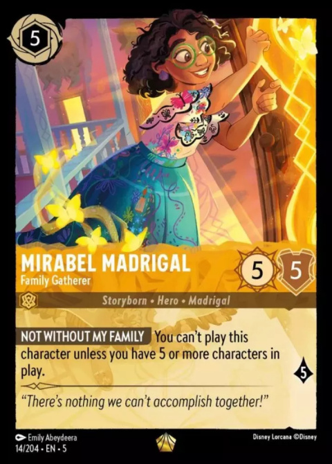 Disney Lorcana - Shimmering Skies - Mirabel Madrigal - Family Gatherer Disney Lorcana - Shimmering Skies - Mirabel Madrigal - Family Gatherer