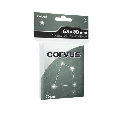 Koszulki na karty Rebel (63x88 mm) Corvus Medium, 100 sztuk Koszulki na karty Rebel (63x88 mm) Corvus Medium, 100 sztuk