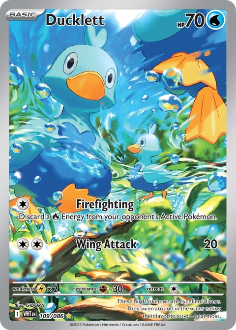 Pokémon TCG: Ducklett # 109 Pokemon White Flare Pokémon TCG: Ducklett # 109 Pokemon White Flare