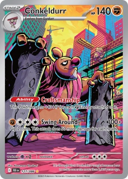 Pokémon TCG: Conkeldurr # 127 Pokemon Black Bolt