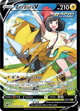 Pokémon TCG : Zeraora V #Tg16 Pokemon Silver Tempest